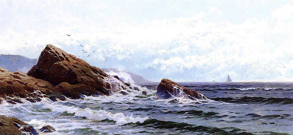 Alfred Thompson Bricher Crashing Waves - Hand Painted Oil Painting