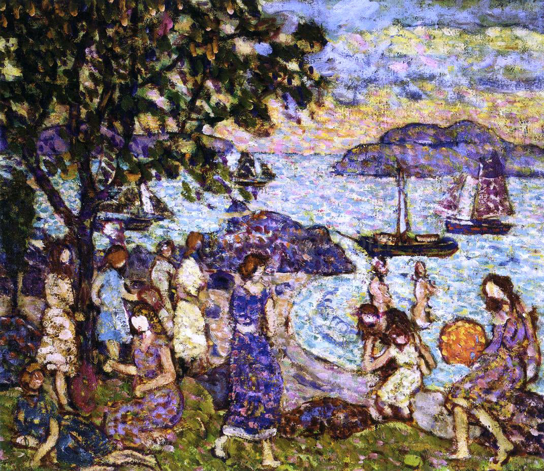 Maurice Prendergast Crepuscule (also known as Along the Shore or Beach) - Hand Painted Oil Painting