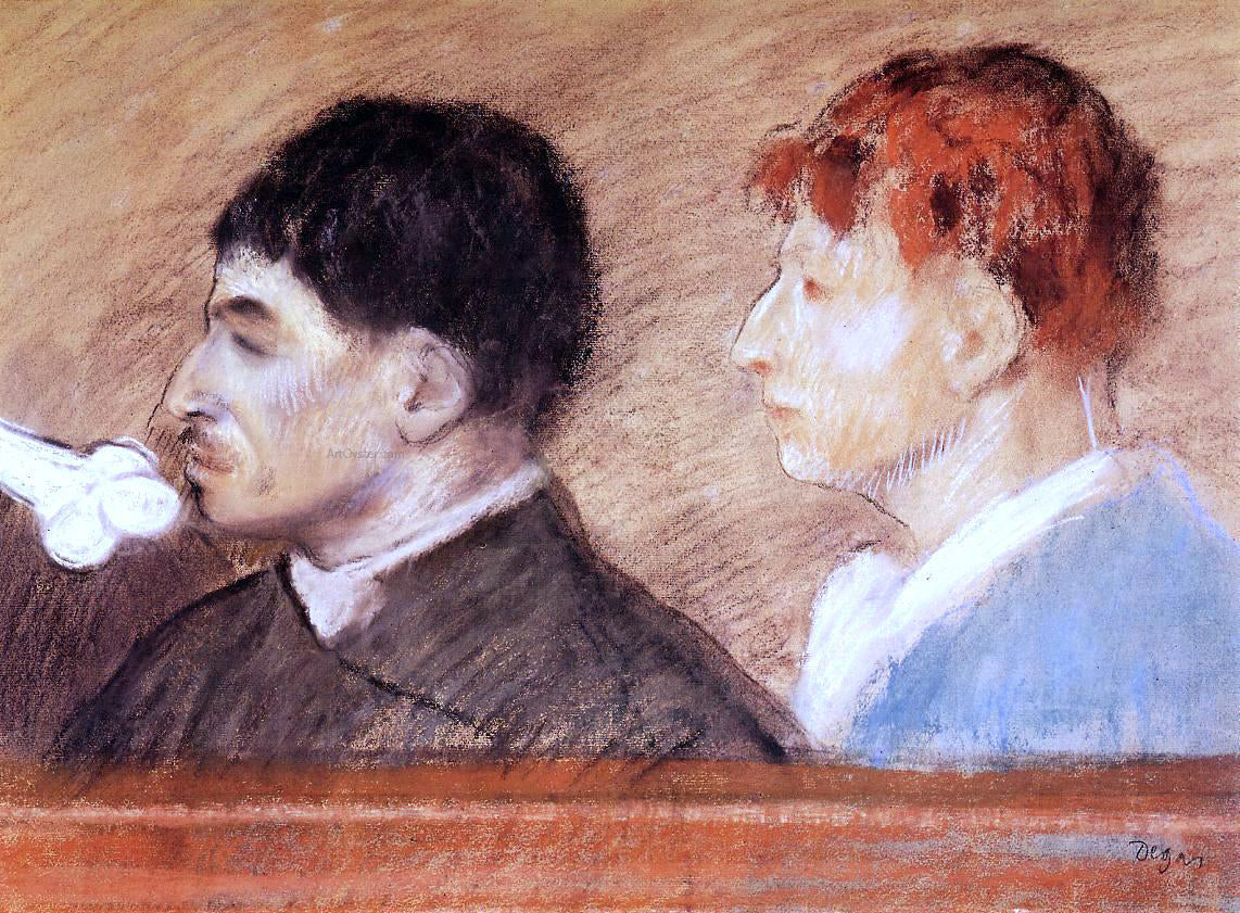 Edgar Degas Criminal Physiognomies - Hand Painted Oil Painting