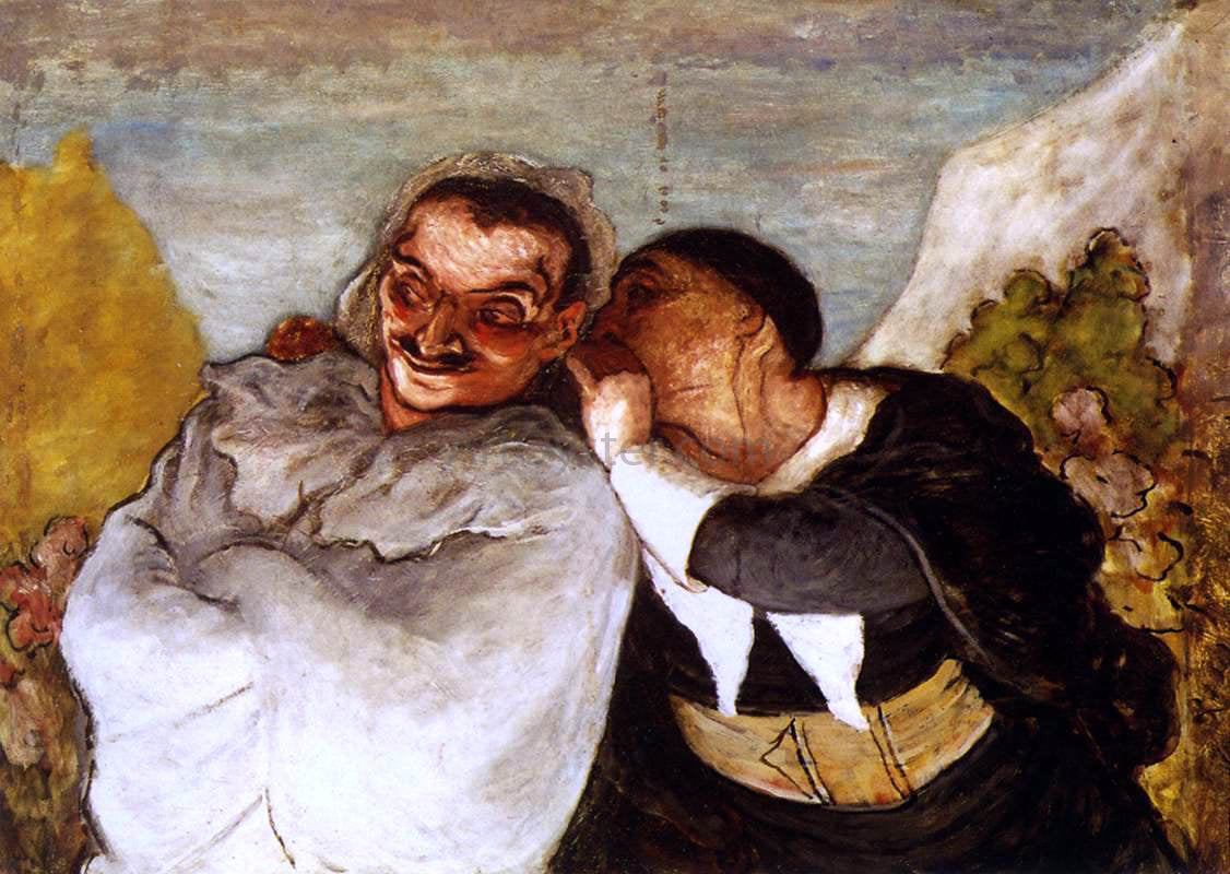 Honore Daumier Crispin and Scapin - Hand Painted Oil Painting