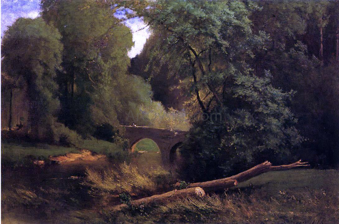 George Inness Cromwell's Bridge - Hand Painted Oil Painting