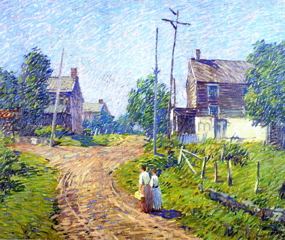 Robert Spencer Crossroad - Hand Painted Oil Painting