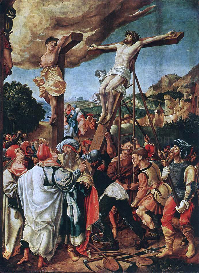 The Elder Jorg Breu Crucifixion - Hand Painted Oil Painting