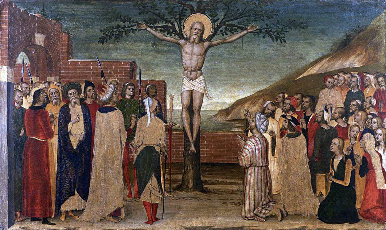  Carlo Braccesco Crucifixion of St Andrew - Hand Painted Oil Painting