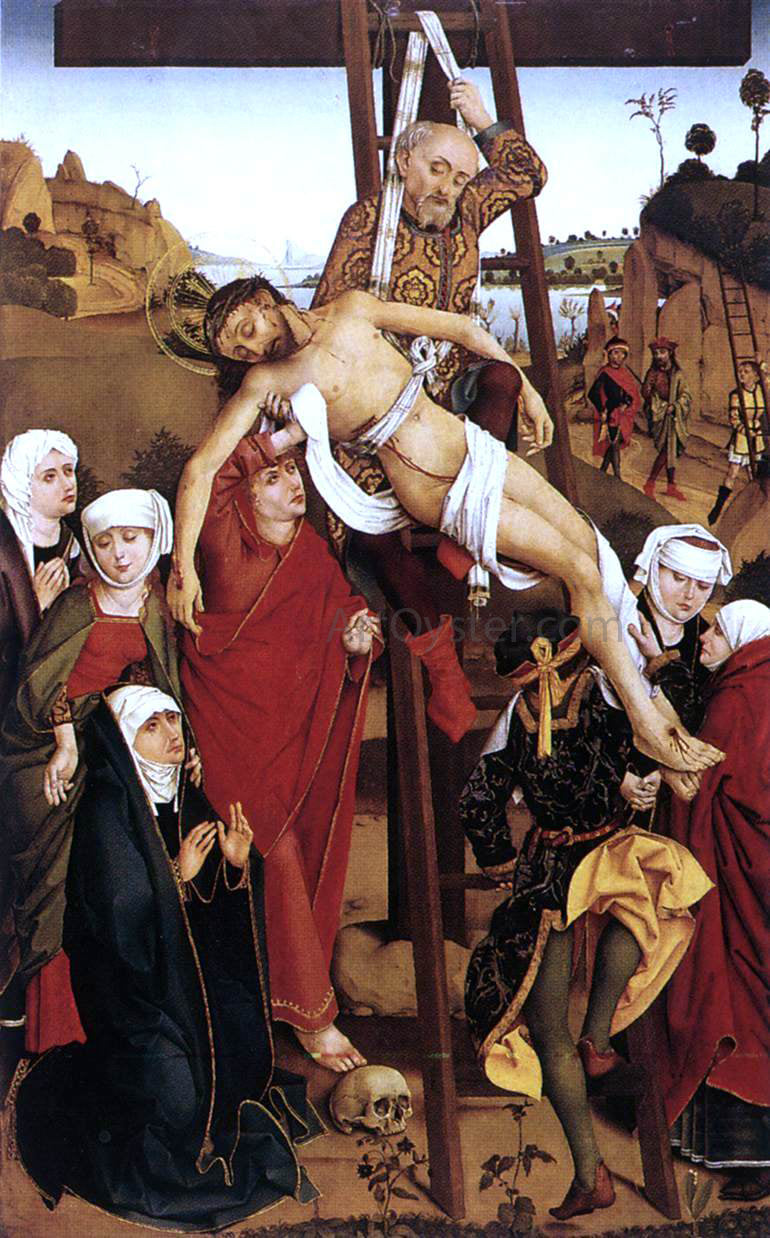 Hans Pleydenwurff Crucifixion of the Hof Altarpiece - Hand Painted Oil Painting