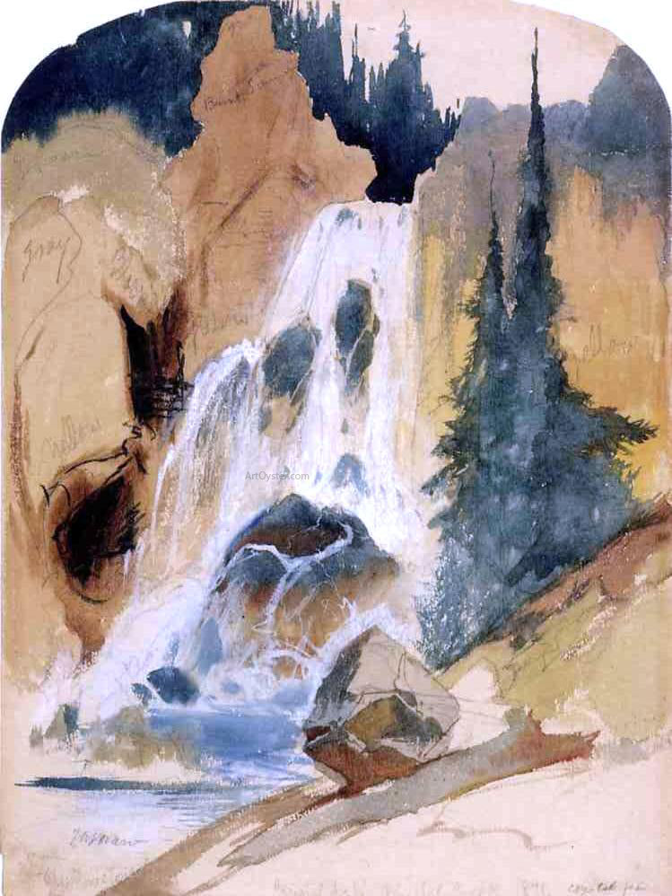 Thomas Moran Crystal Falls - Hand Painted Oil Painting