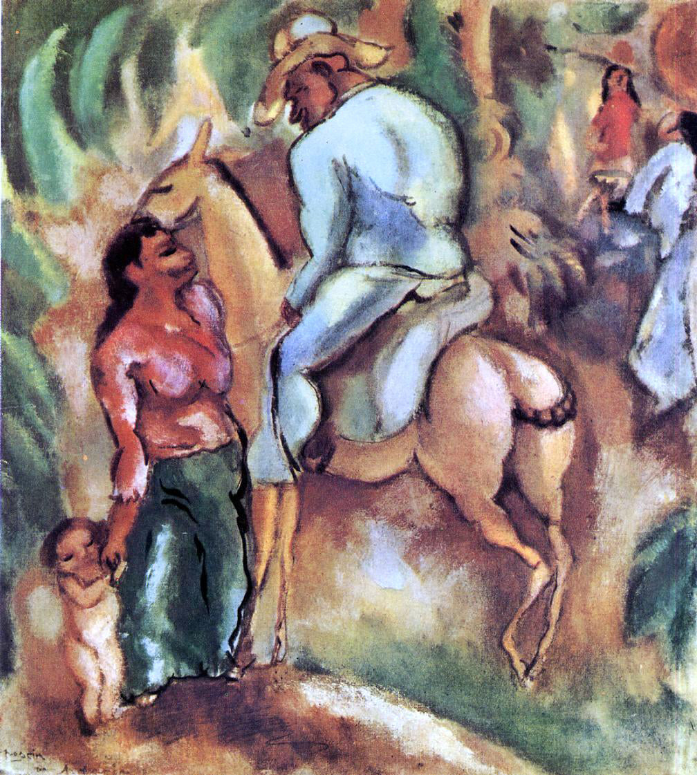 Jules Pascin Cuban Rider - Hand Painted Oil Painting