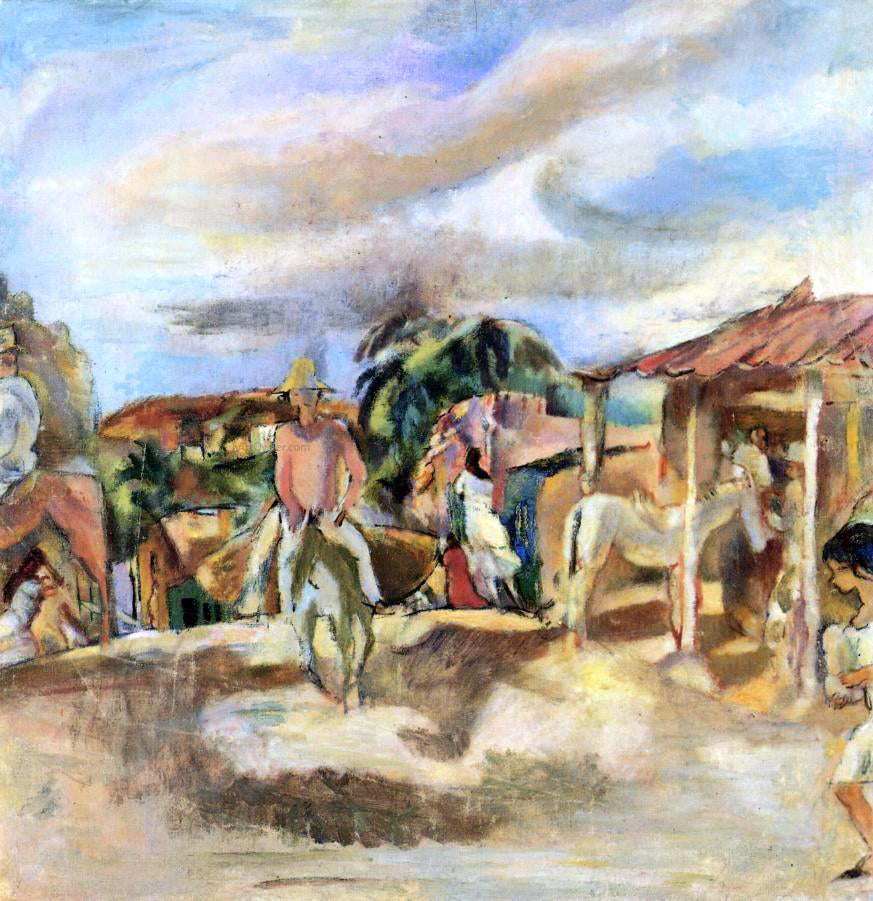 Jules Pascin Cuban Village - Hand Painted Oil Painting