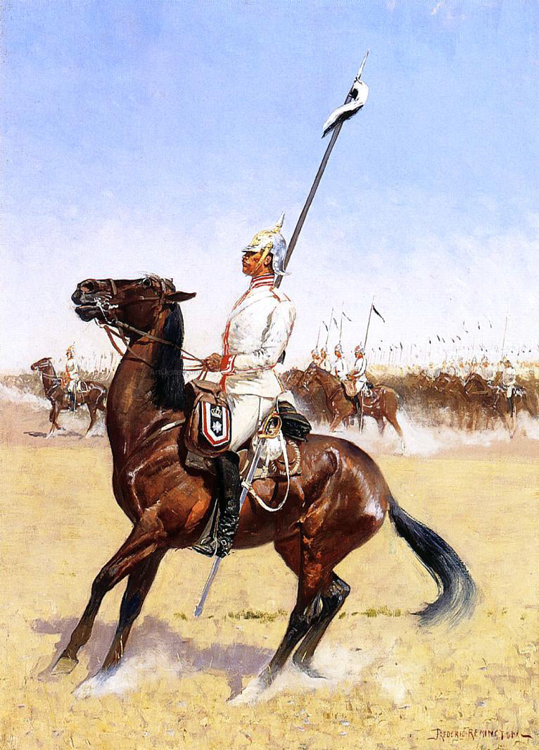  Frederic Remington Cuirassiers (also known as Imperial Lancers) - Hand Painted Oil Painting