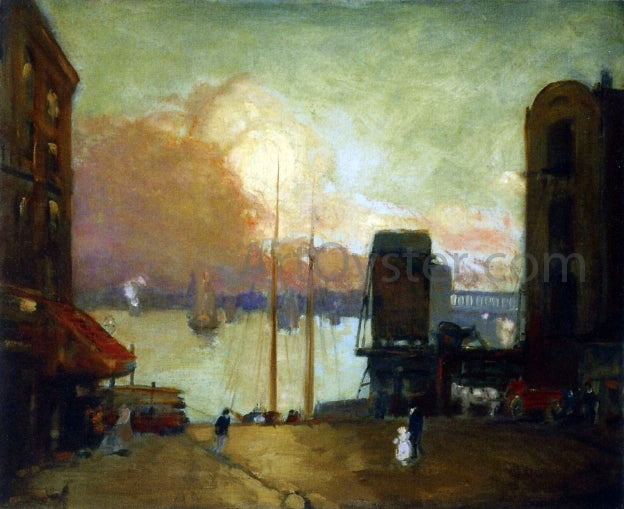 Robert Henri Cumulus Clouds, East River - Hand Painted Oil Painting