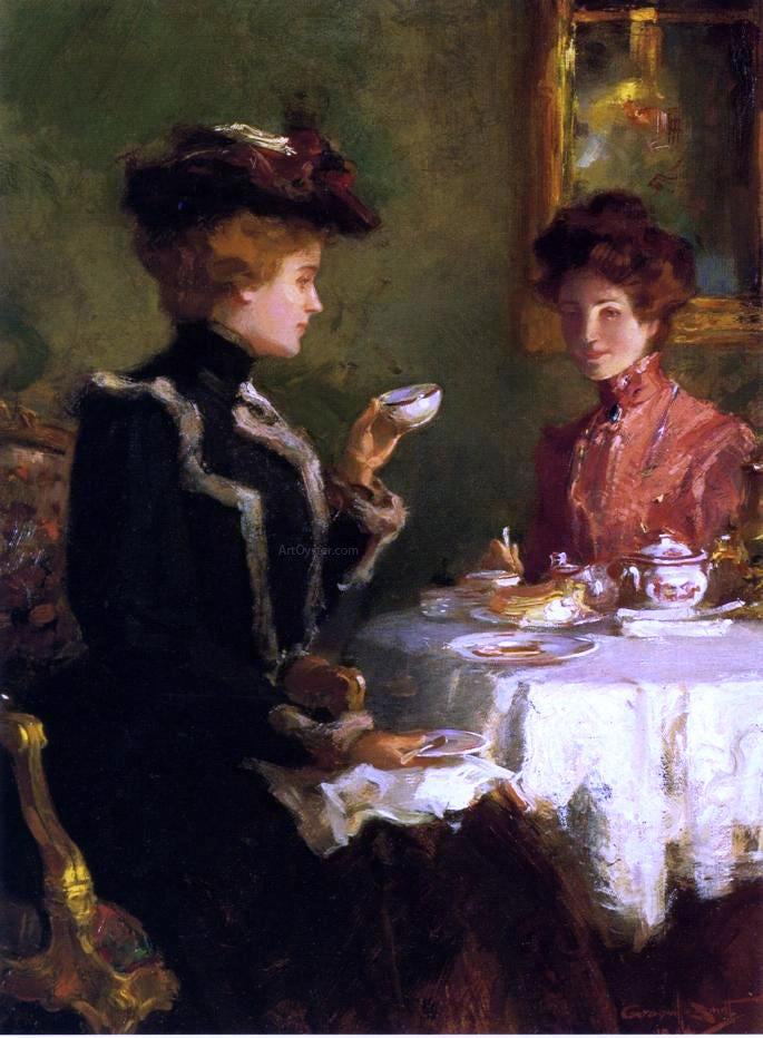  Walter Granville-Smith Cup of Tea - Hand Painted Oil Painting