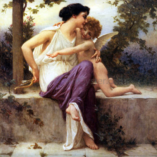 Guillaume Seignac A Scene of Cupid Disarmed - Hand Painted Oil Painting