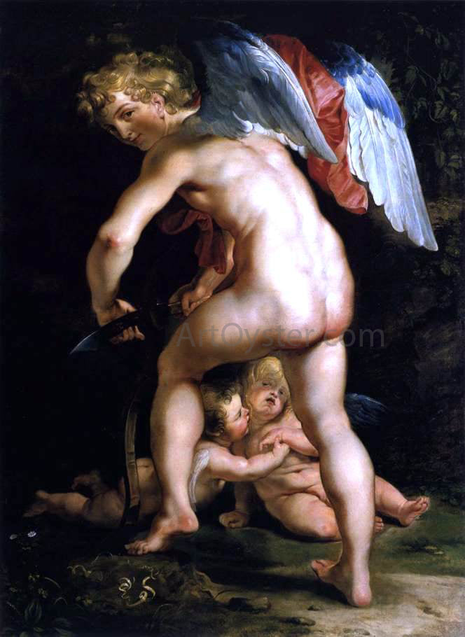 Peter Paul Rubens Cupid Making His Bow - Hand Painted Oil Painting