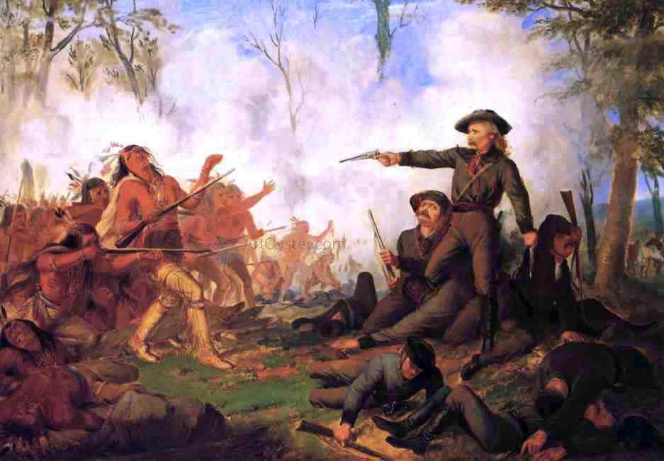Thompkins Harrison Matteson Custer's Last Shot - Hand Painted Oil Painting