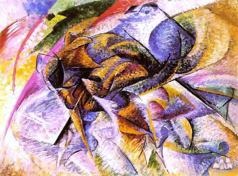 Umberto Boccioni Cyclist - Hand Painted Oil Painting