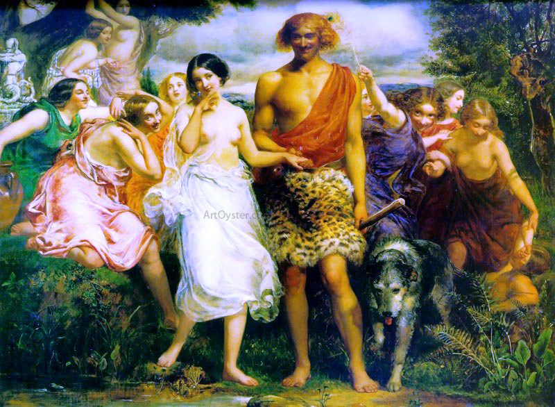 Sir Everett Millais Cymon and Iphigenia - Hand Painted Oil Painting