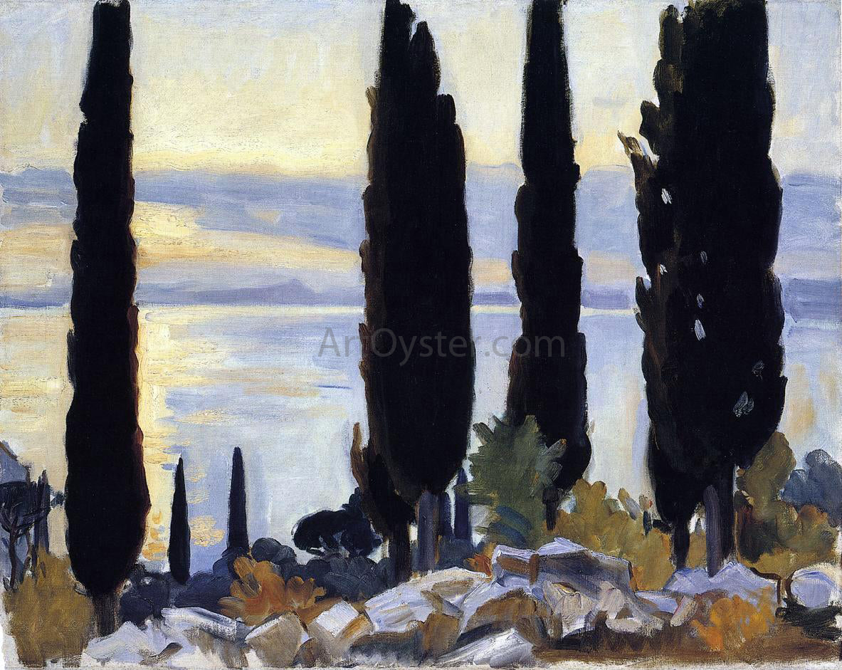 John Singer Sargent Cypress Trees at San Vigilio - Hand Painted Oil Painting
