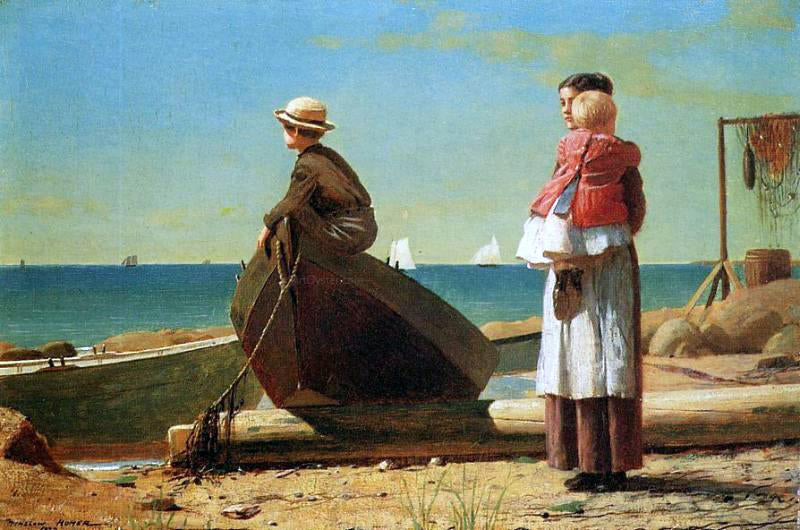 Winslow Homer Dad's Coming! - Hand Painted Oil Painting