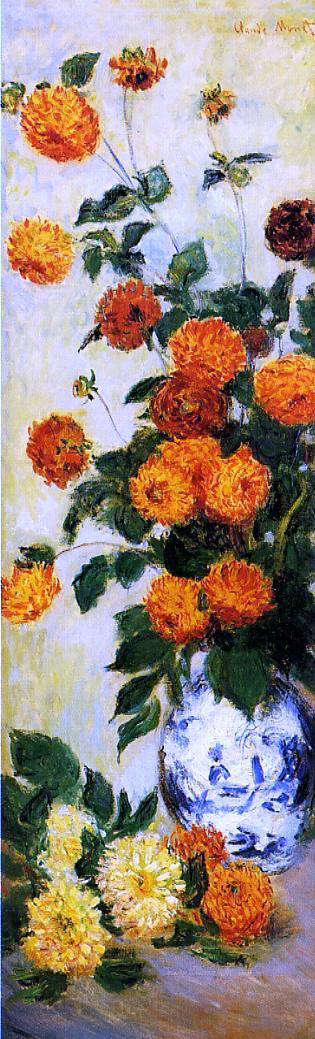 Claude Oscar Monet Dahlias - Hand Painted Oil Painting