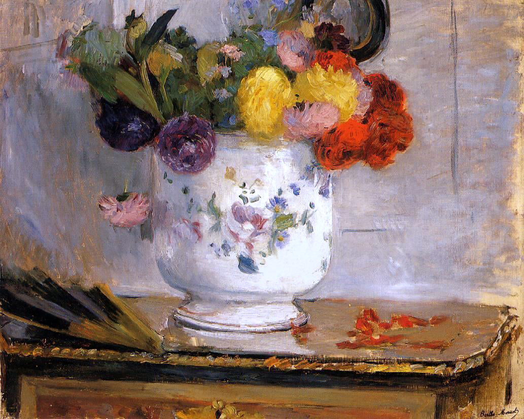 Berthe Morisot Dahlias - Hand Painted Oil Painting