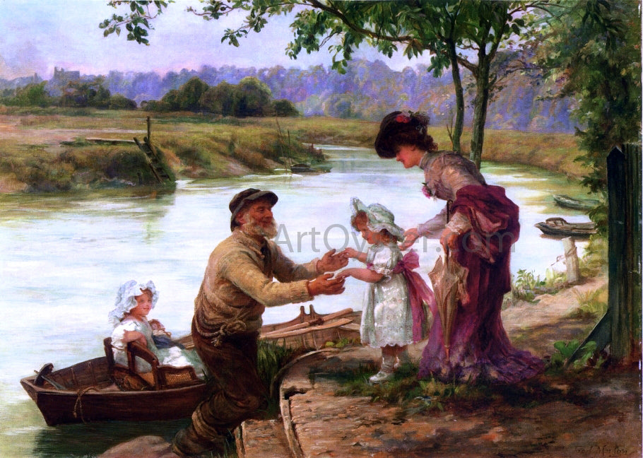 Frederick Morgan Dainty Fares - Hand Painted Oil Painting