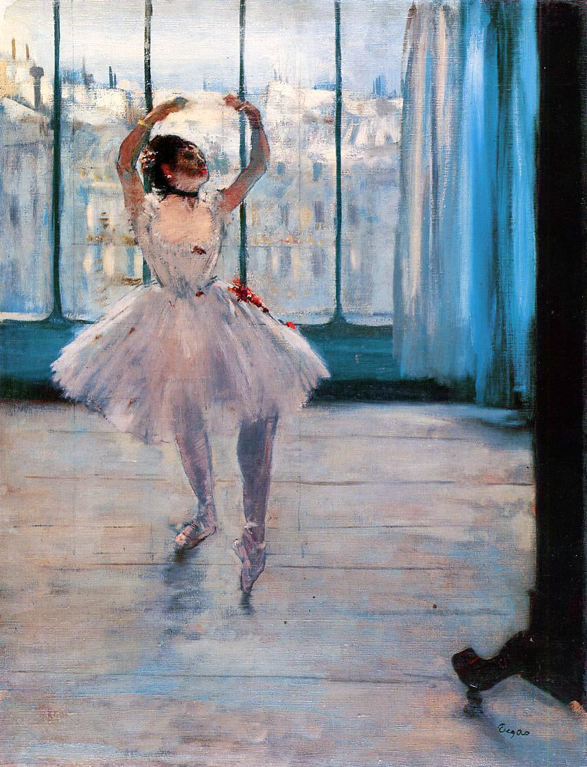 Edgar Degas Dancer Posing - Hand Painted Oil Painting