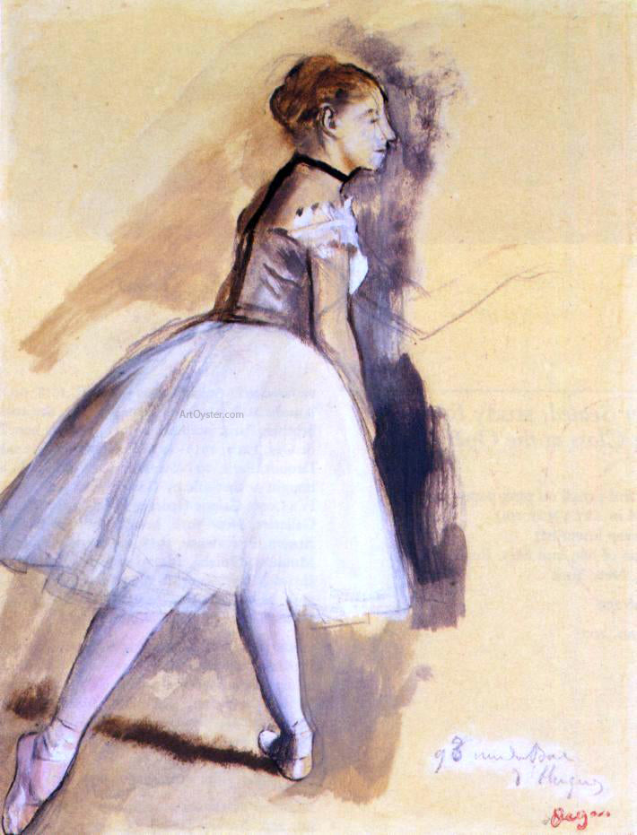 Edgar Degas Dancer Standing (study) - Hand Painted Oil Painting