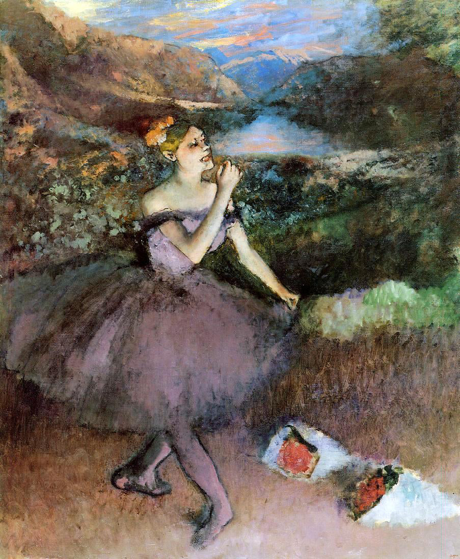 Edgar Degas Dancer with Bouquets - Hand Painted Oil Painting