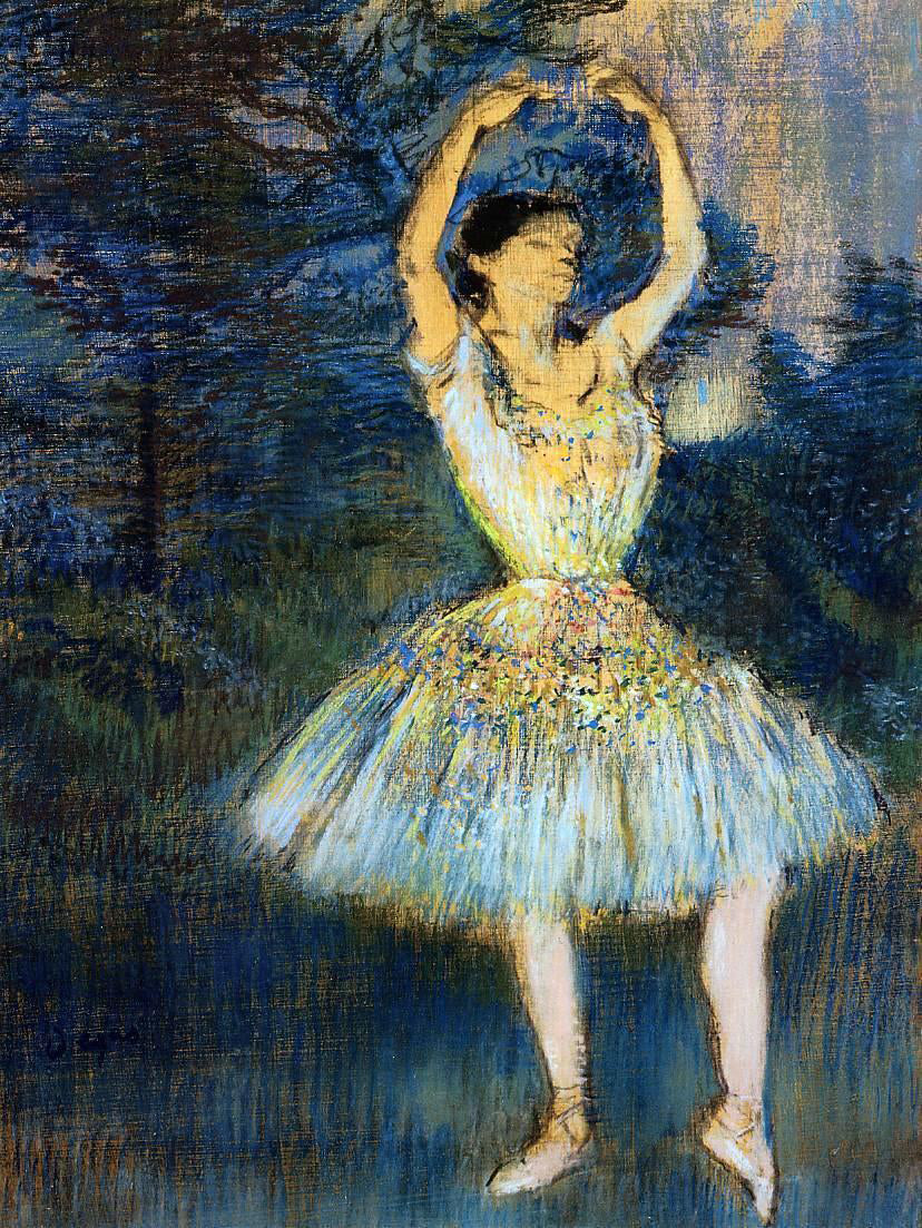 Edgar Degas Dancer with Raised Arms - Hand Painted Oil Painting
