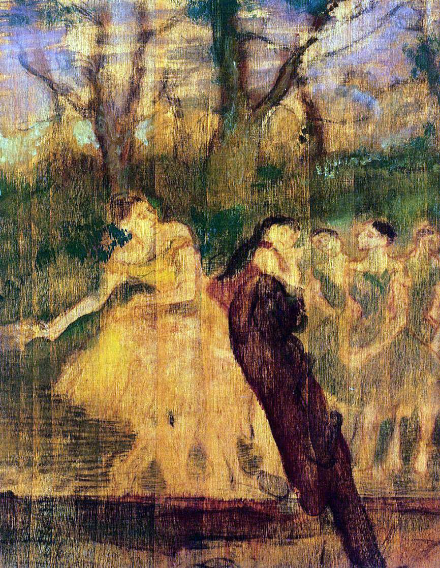 Edgar Degas Dancers on the Scenery - Hand Painted Oil Painting