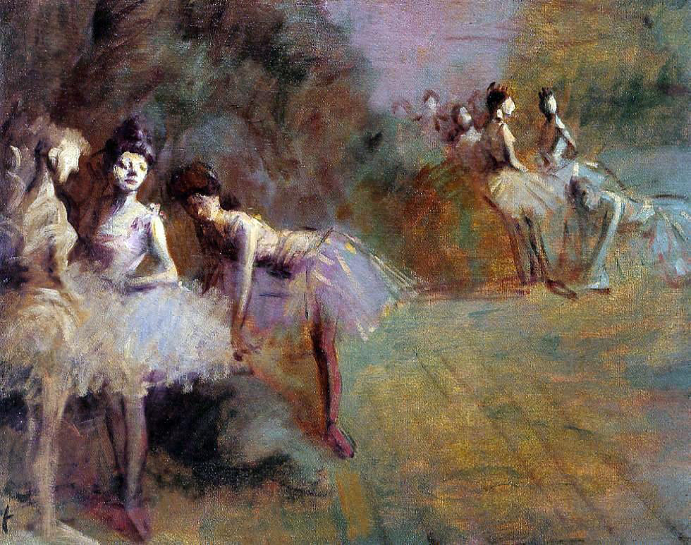 Jean-Louis Forain Dancers Resting - Hand Painted Oil Painting