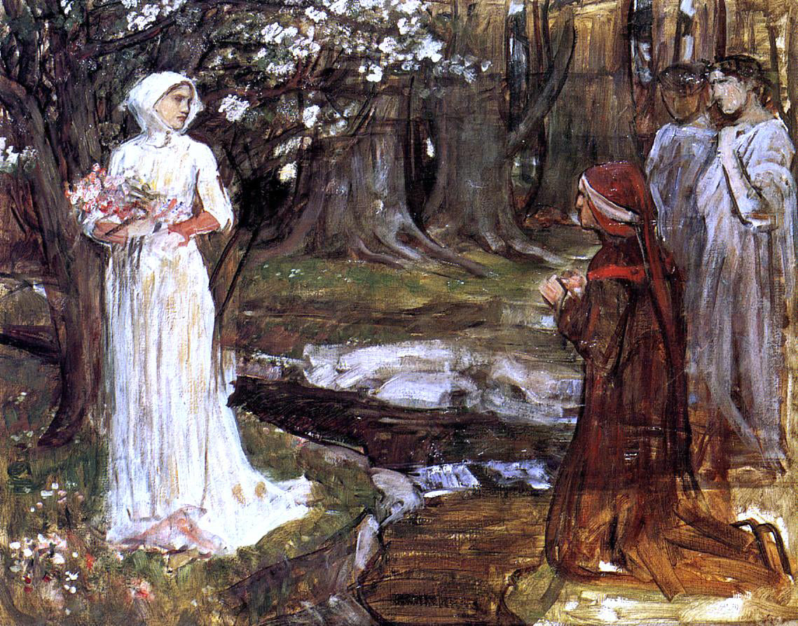 John William Waterhouse Dante and Beatrice - Hand Painted Oil Painting