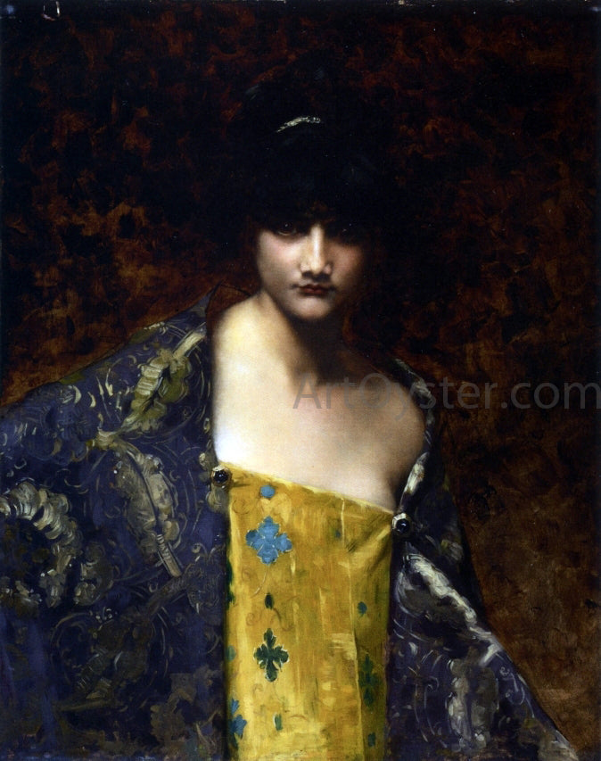 Juana Romani Dark Haired Beauty - Hand Painted Oil Painting