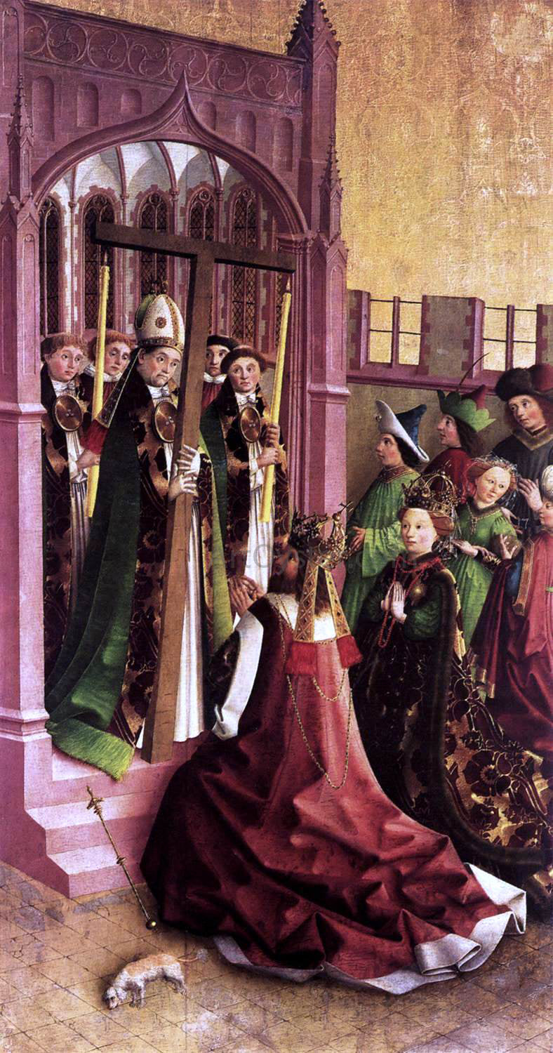 Unknown (2) Masters Darmstadt Altarpiece: Constantine and His Mother Helena Venerating the True Cross - Hand Painted Oil Painting