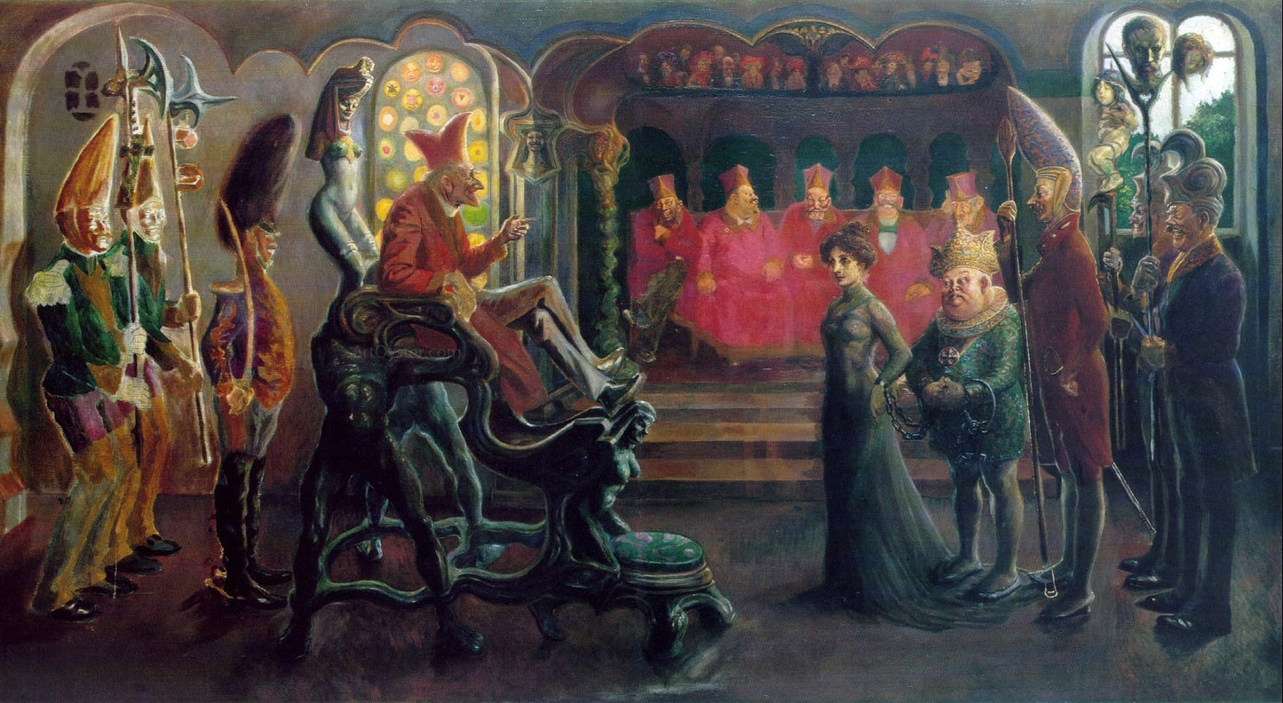 Johannes Holbek Das Lachkonzil - Hand Painted Oil Painting