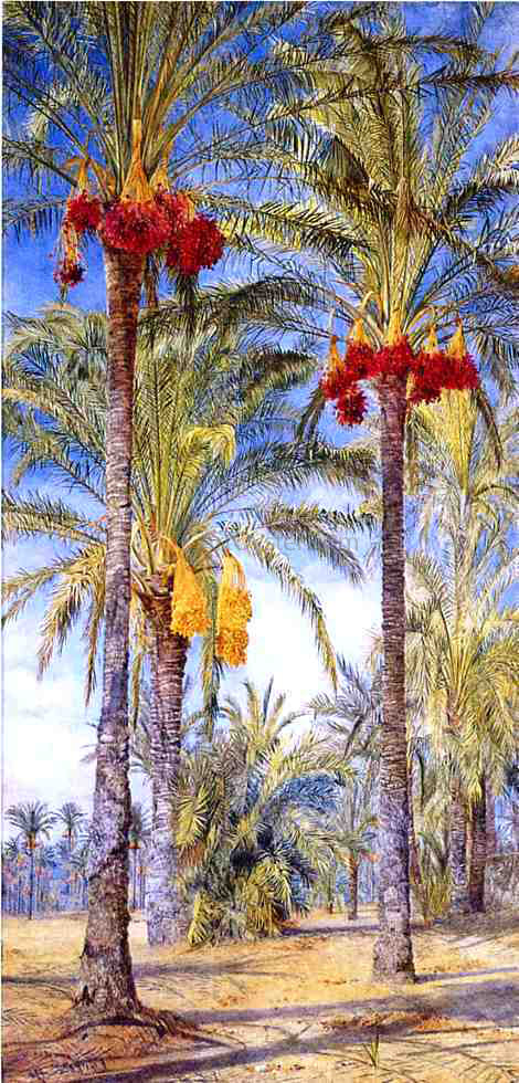 Henry Roderick Newman Date Trees, Ramleh, Egypt - Hand Painted Oil Painting