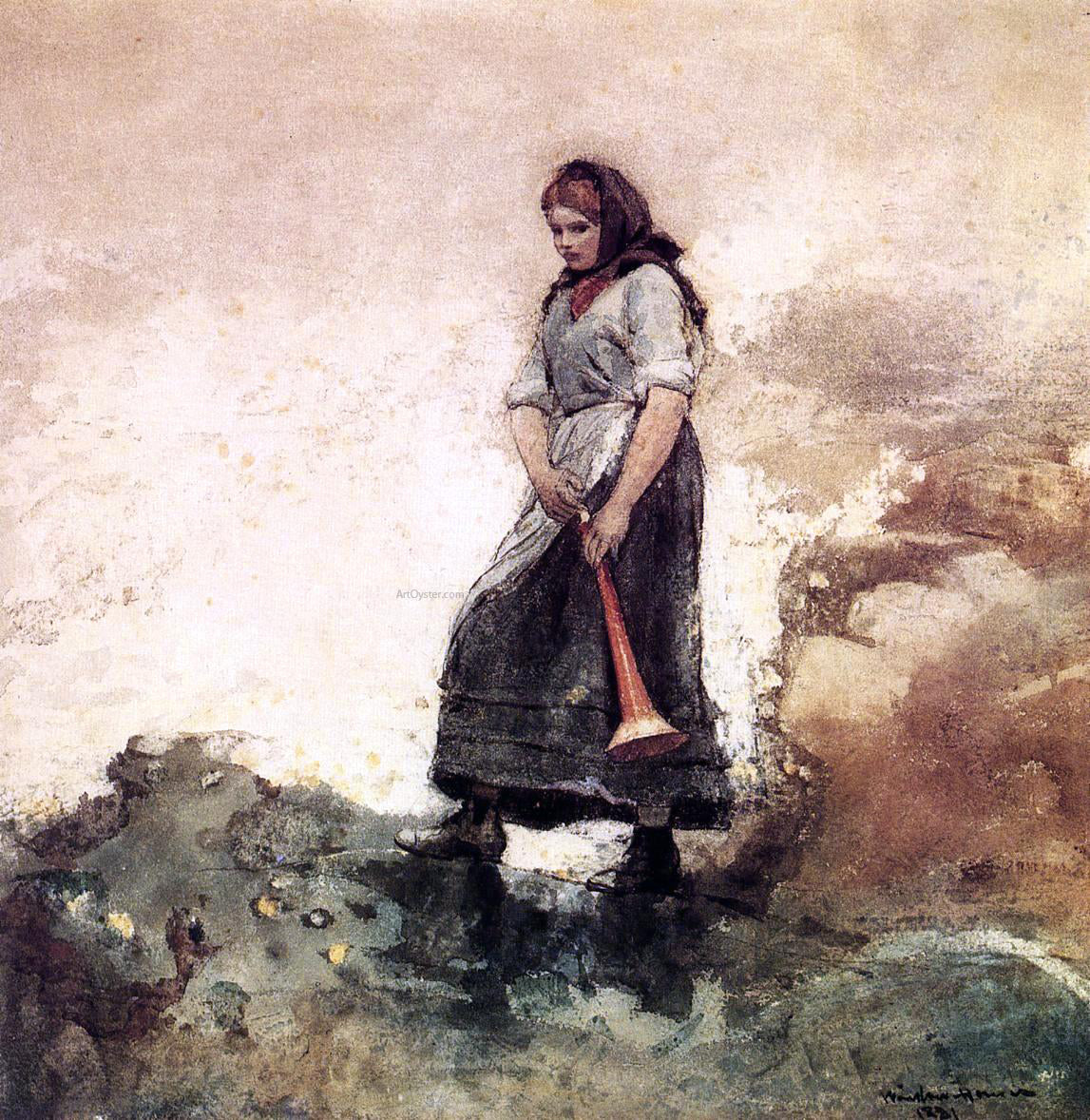 Winslow Homer Daughter of the Coast Guard - Hand Painted Oil Painting