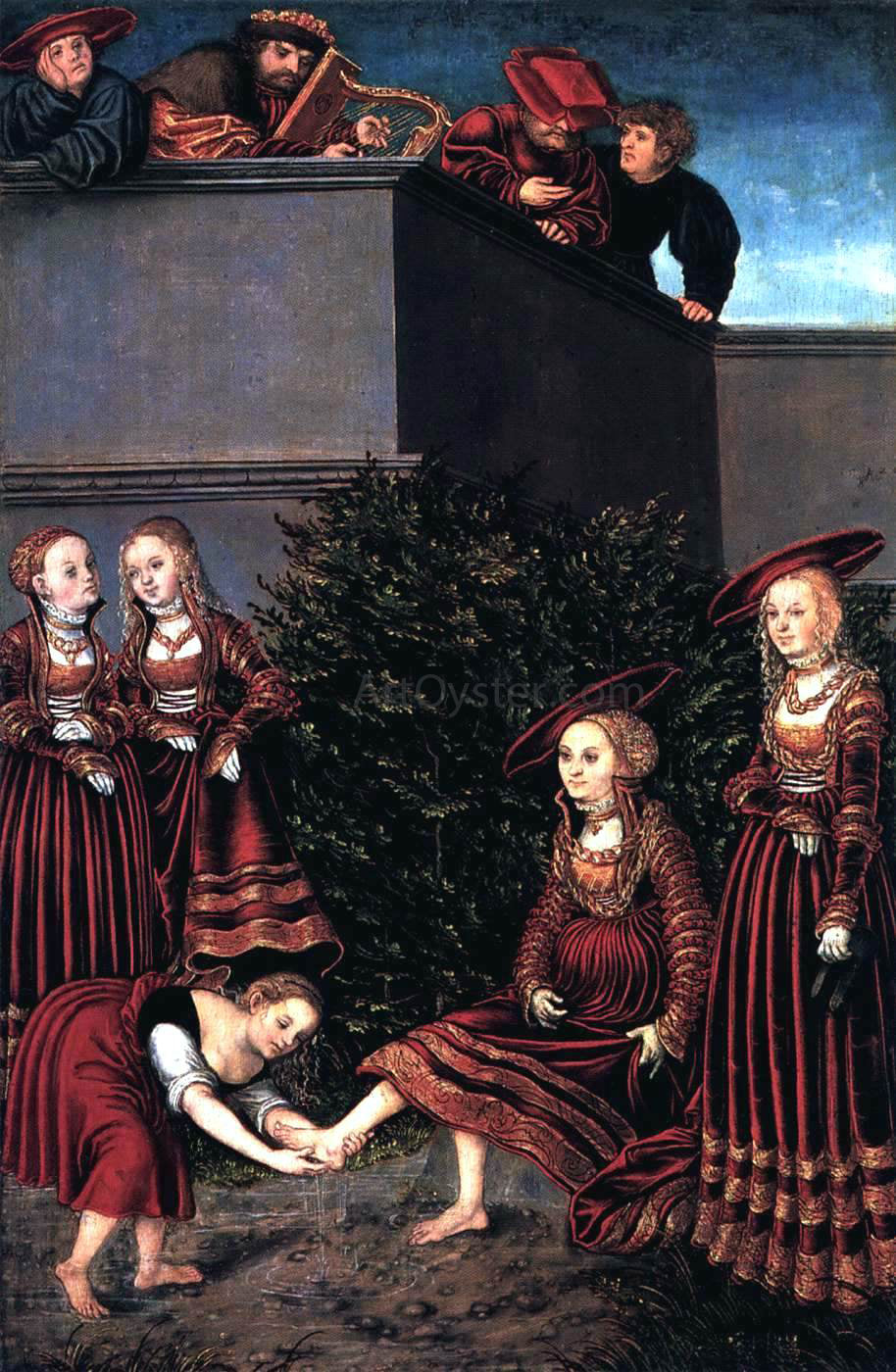 The Elder Lucas Cranach David and Bathsheba - Hand Painted Oil Painting