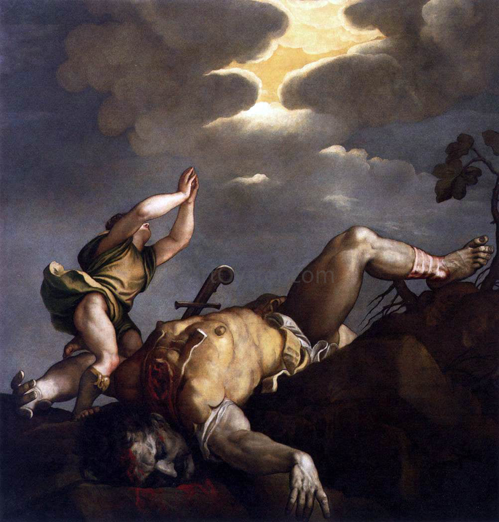 Titian David and Goliath - Hand Painted Oil Painting