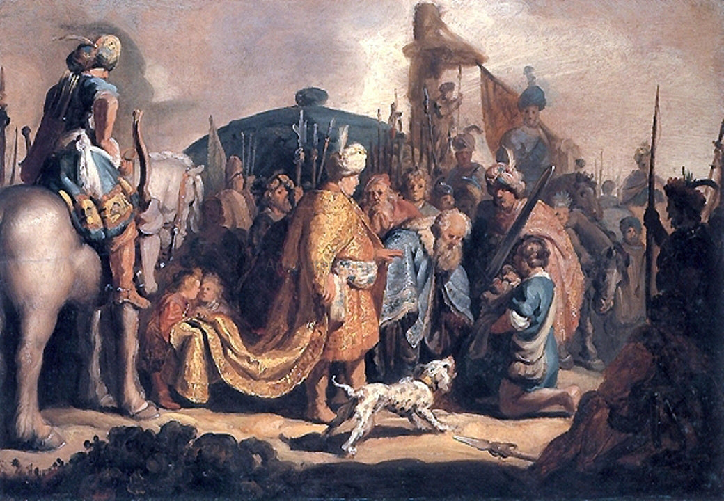 Rembrandt Van Rijn David Presents the Head of Goliath to King Saul - Hand Painted Oil Painting