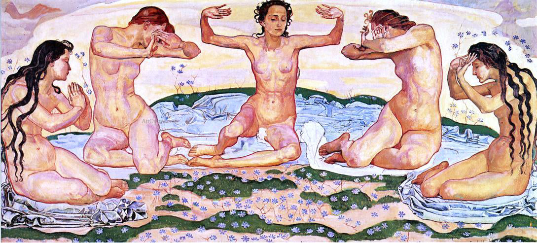  Ferdinand Hodler Day - Hand Painted Oil Painting