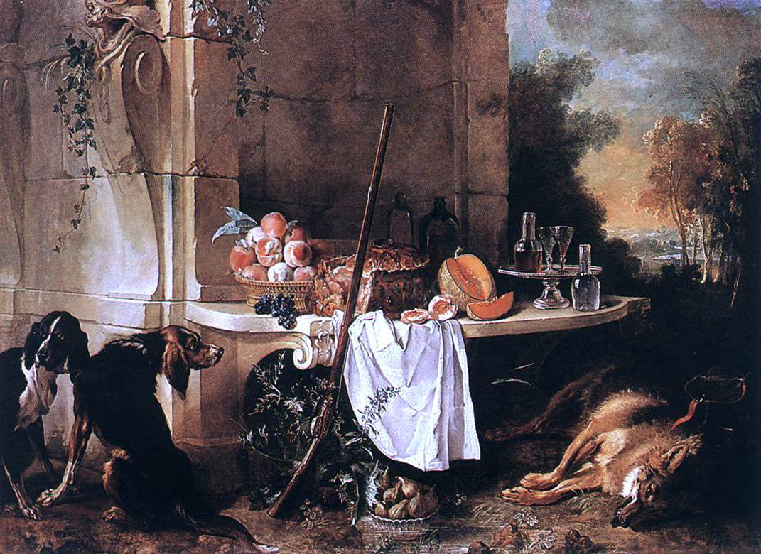 Jean-Baptiste Oudry The Dead Wolf - Hand Painted Oil Painting