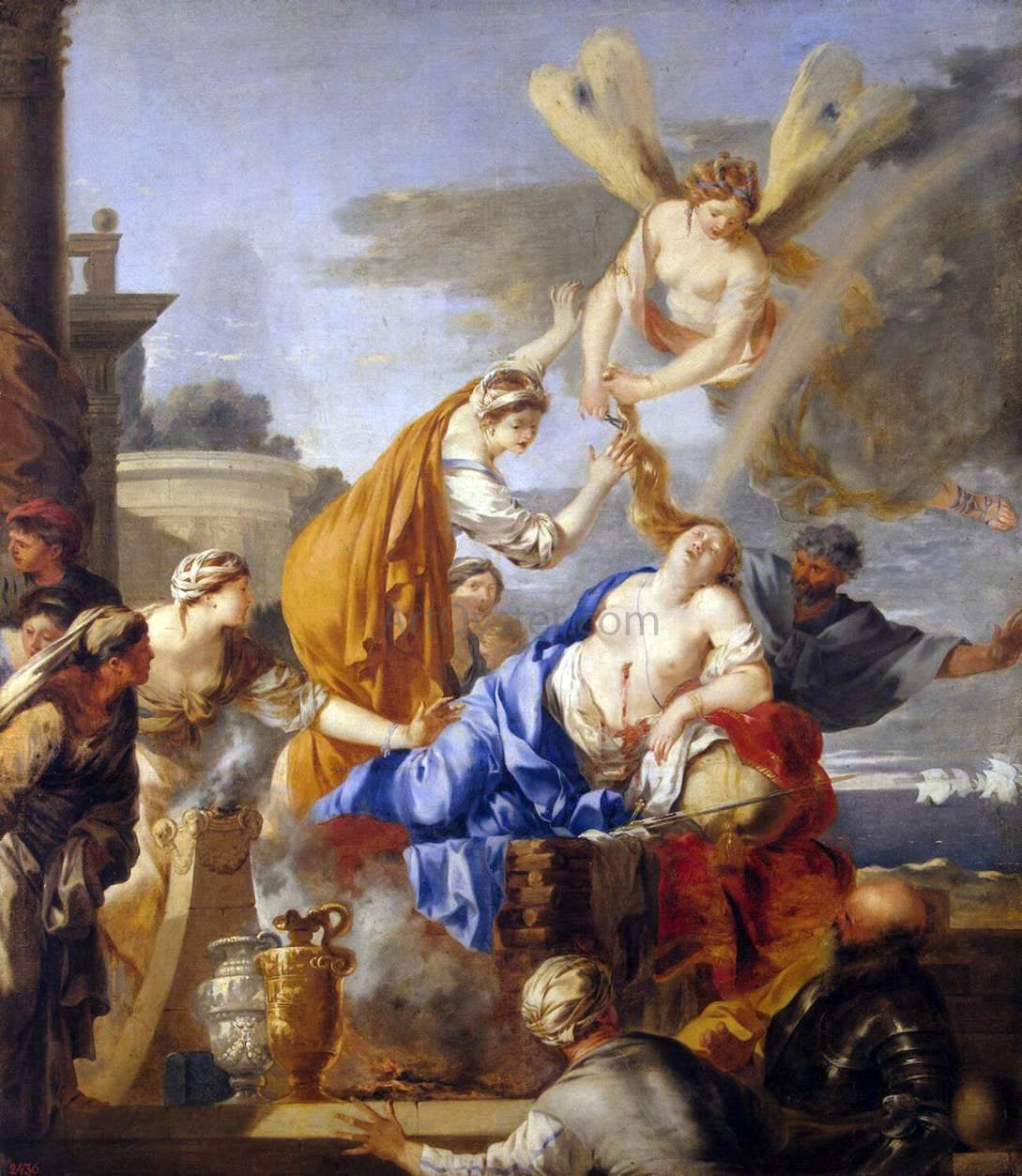Sebastien Bourdon Death of Dido - Hand Painted Oil Painting