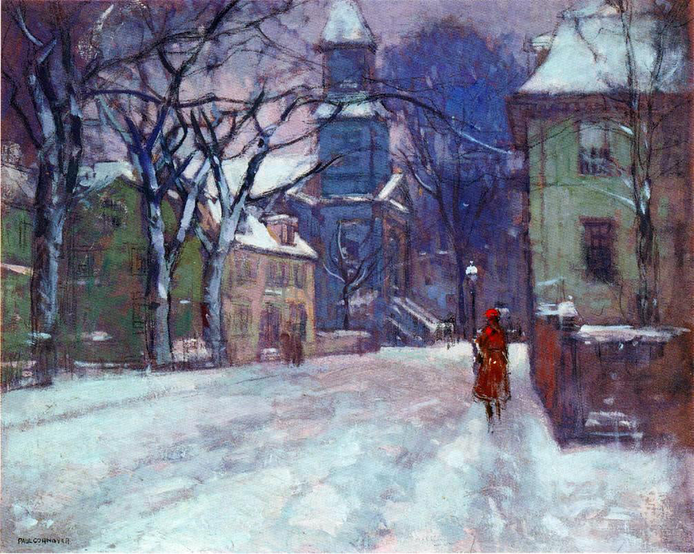 Paul Cornoyer December - Gloucester - Hand Painted Oil Painting