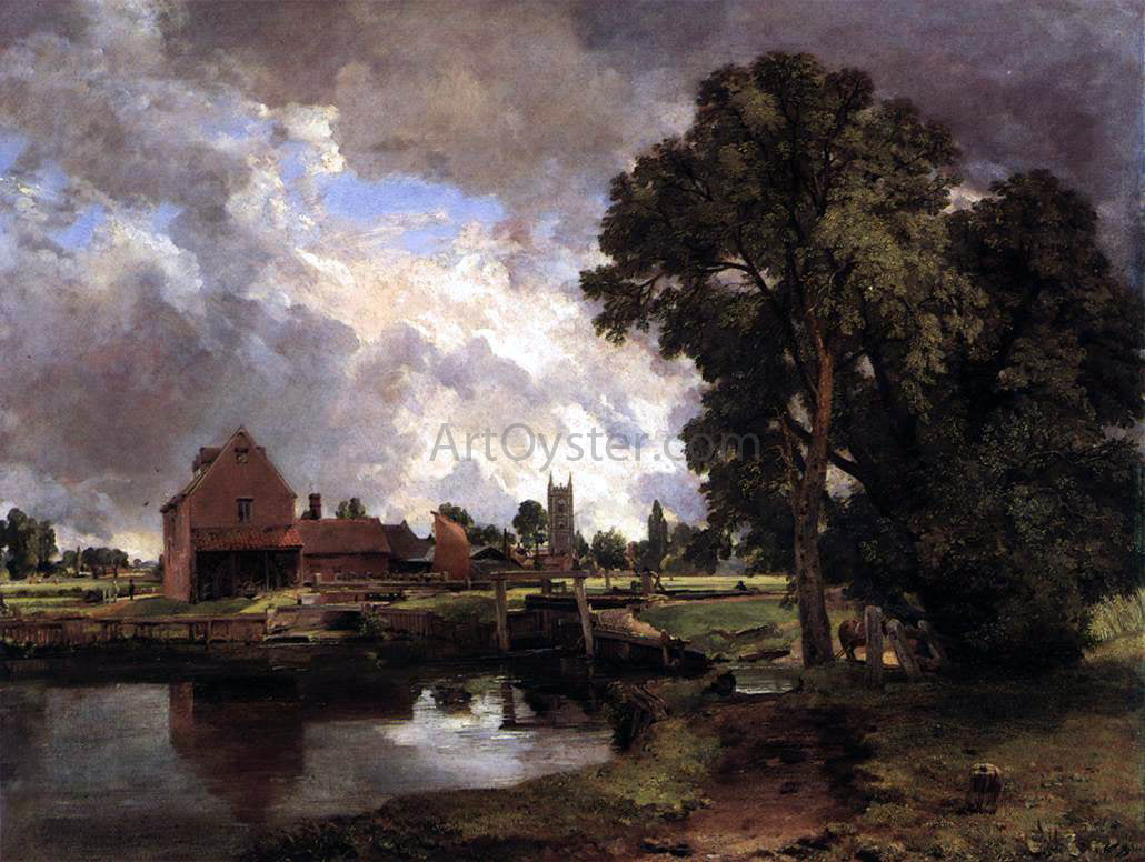 John Constable Dedham Lock and Mill - Hand Painted Oil Painting