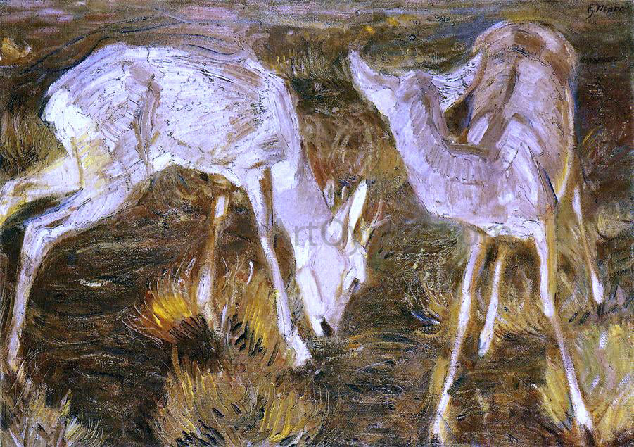 Franz Marc Deer at Dusk - Hand Painted Oil Painting