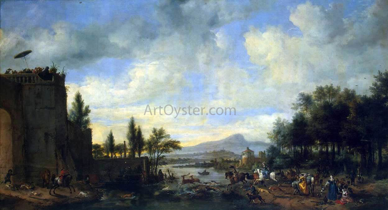 Pieter Wouwerman Deer Hunt - Hand Painted Oil Painting