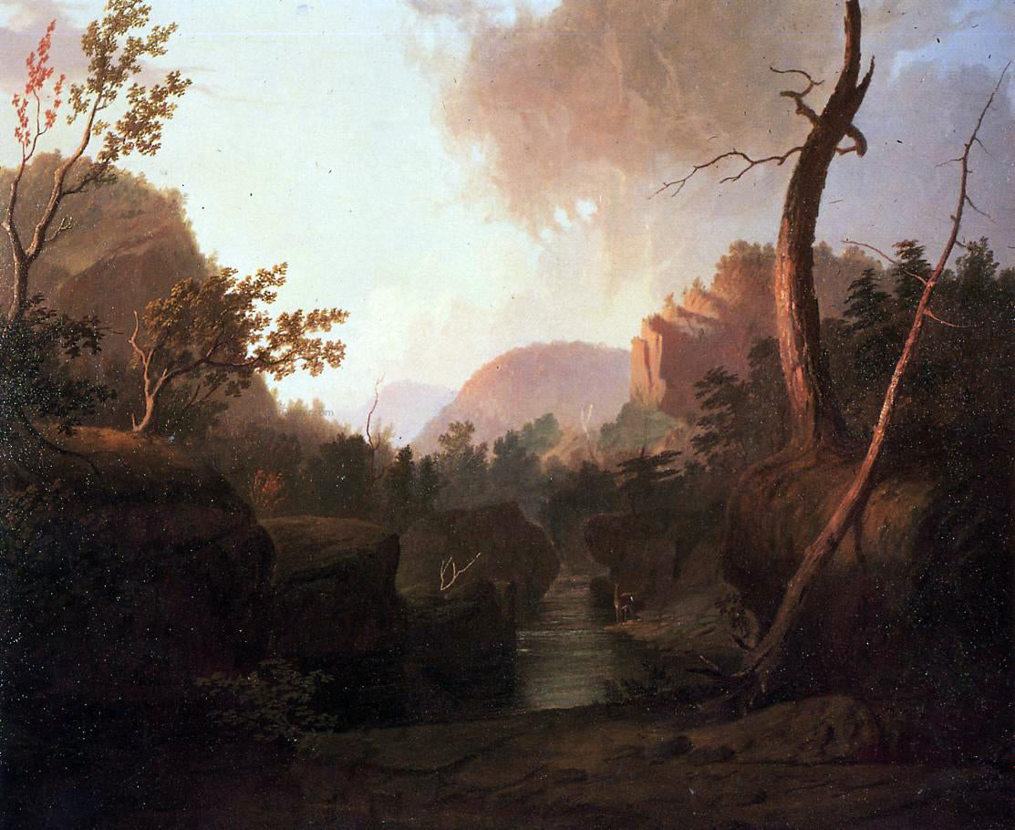 George Caleb Bingham Deer in Landscape - Hand Painted Oil Painting