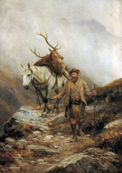 Charles Edward Johnson Deer Stalking - Hand Painted Oil Painting