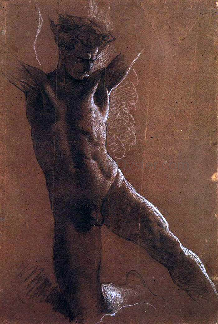 Mihaly Zichy Demon - Hand Painted Oil Painting